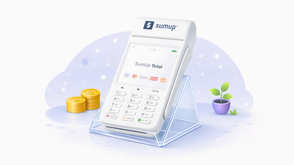 Maquininha de Cartão SumUp Total